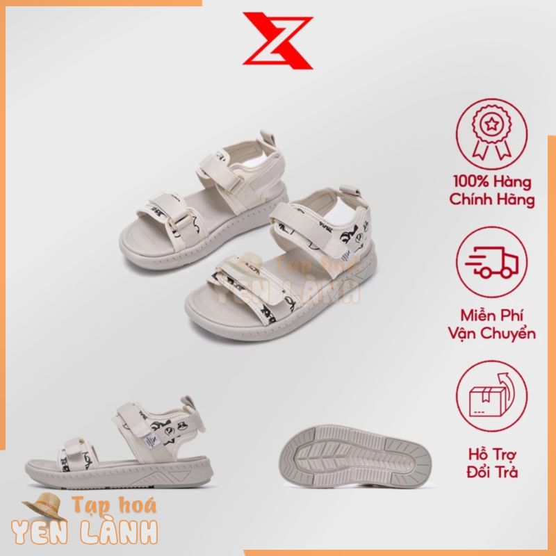 Giày Sandal Nam nữ SD ZX 2726 quai bấm đế bằng – Cream – Pink- Ver Raccoon