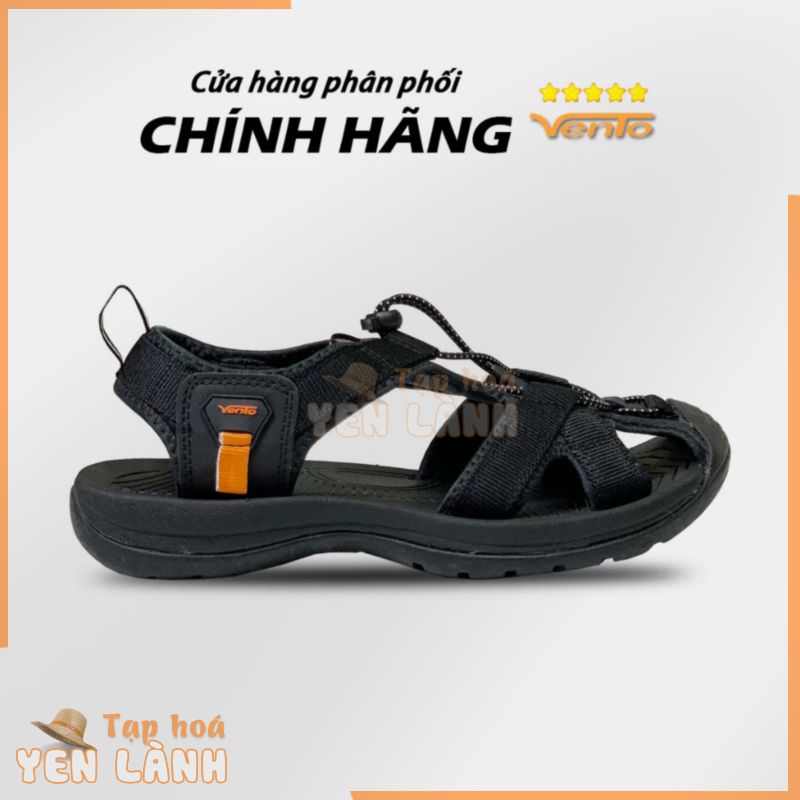 Giày Sandal Nam Bít Mũi Thích Hợp Đi Phượt Leo Núi Thương Hiệu Vento – NV7606 Đen Đen