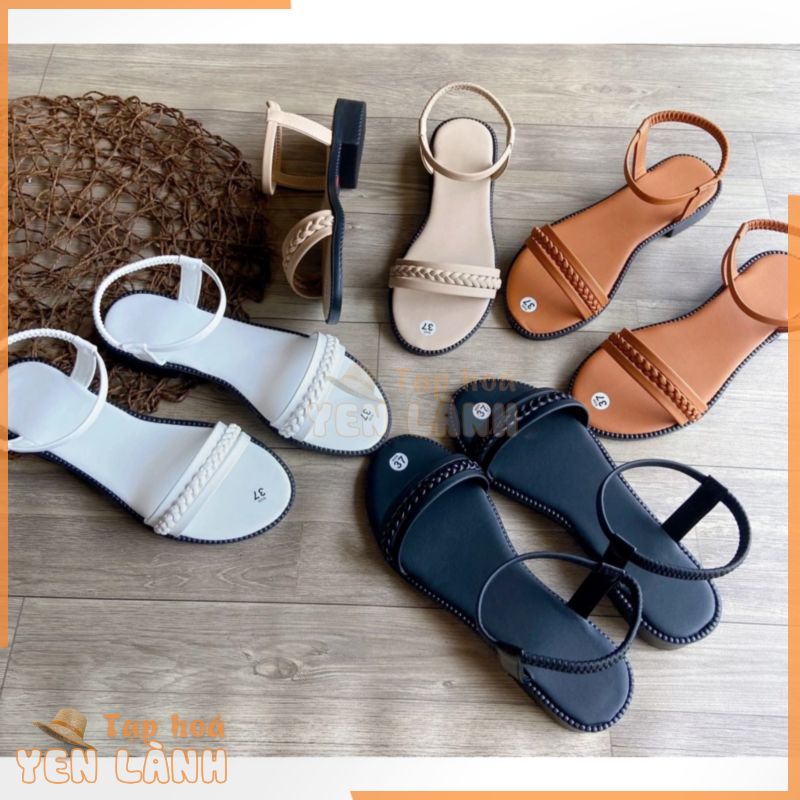 RẺ BẤT NGỜ ⚡Giày SANDAL nữ cao 3p thiết kế 3 dây ngang CAO CẤP , Đi học _đi chơi {ảnh thật do shop chụp}