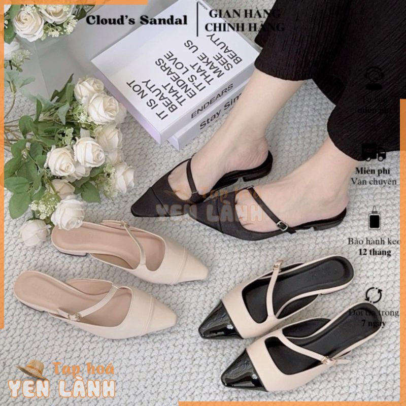 Giày bệt mũi nhọn quai chéo khoá kiểu dáng thời trang dành cho nữ Cloud’s Sandal