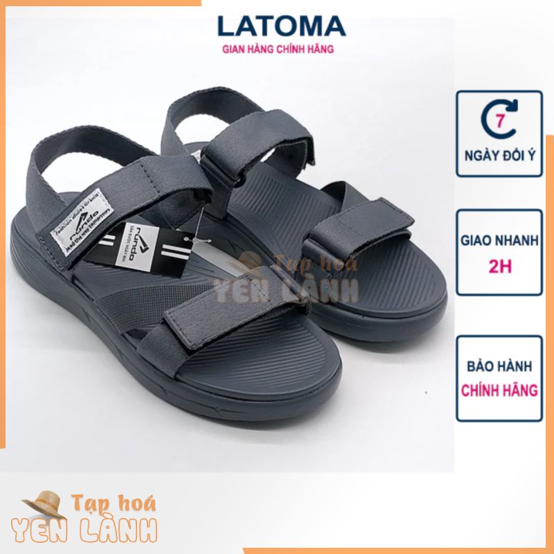 Giày sandal nam nữ trẻ em quai dù siêu nhẹ êm chân thời trang Latoma TA8291 (Xám)