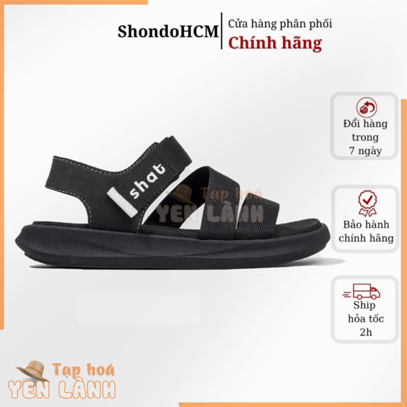 Giày Sandals Unisex Thời Trang Shat S2 Full Đen S2M1010