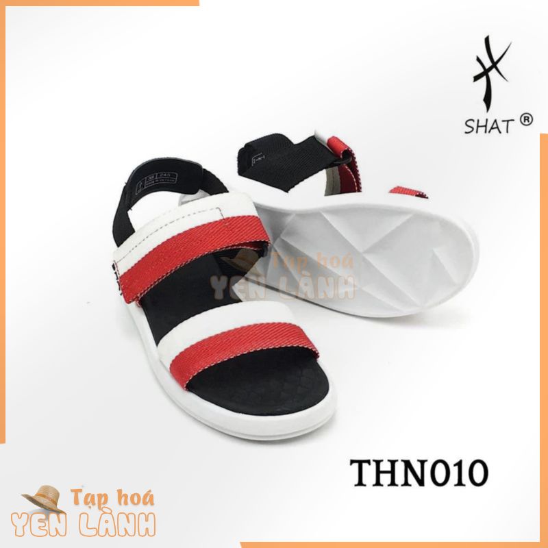 SHAT – Giày Sandal Shat THN010 Trắng đỏ ngang