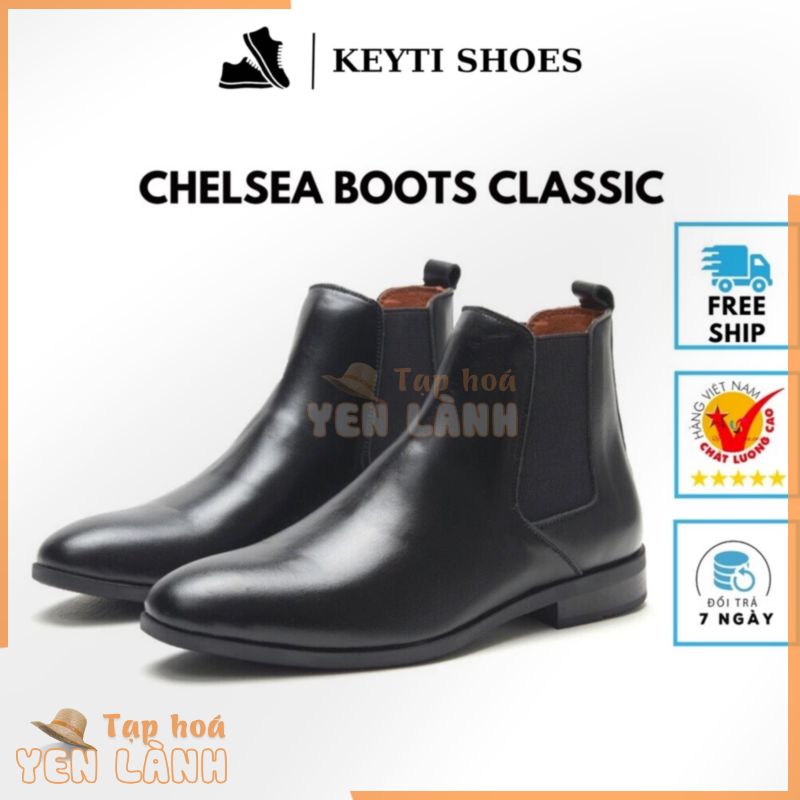 Giày boots nam Chelsea Boots Classic đế khâu ( đặt lùi 1 size)