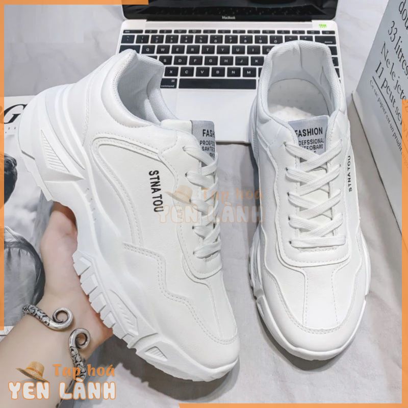 Giày Thể Thao Sneaker Nam G51 Màu Trắng Da Cao Cấp Độn Đế Tăng Chiều Cao Đẹp Thời Trang Cho Học Sinh A1 Sinh Viên