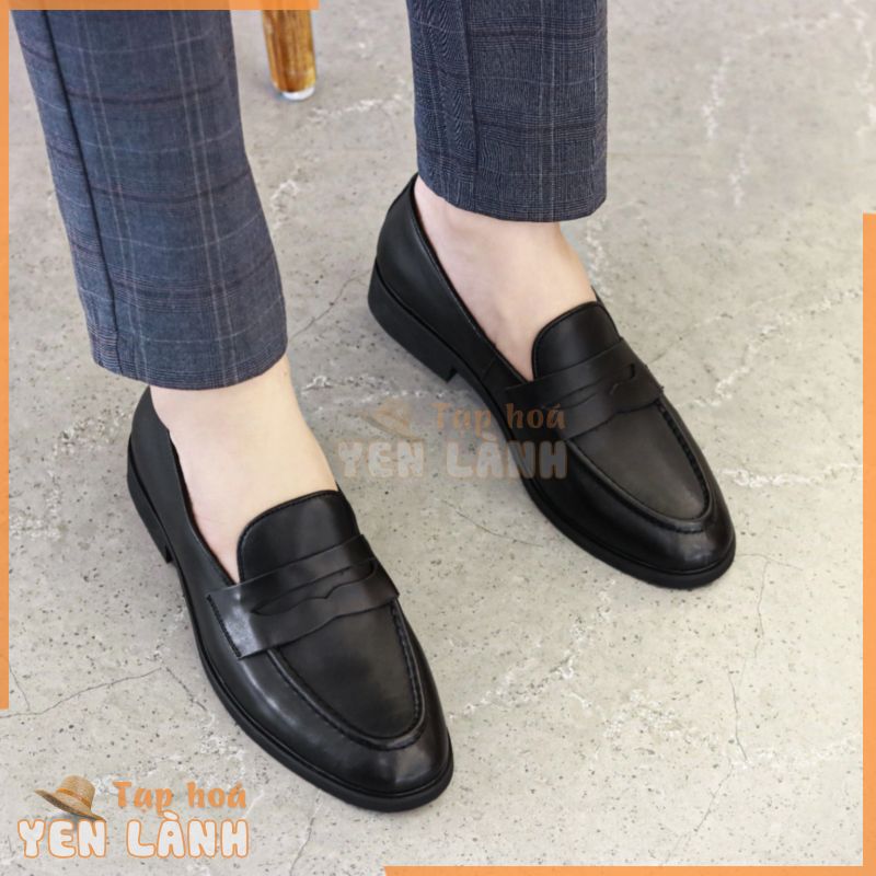 Giày Lười Nam Loafer Công Sở Siêu Bền Đẹp XOĂN SHOP Da Bò Thật Size 38 Đến 42 Màu Đen Bảo Hành 24 tháng – G065