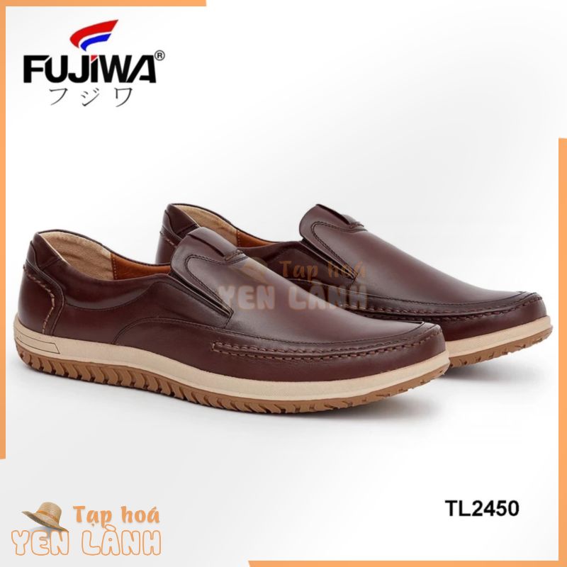 Giày Lười Da Bò Nam FUJIWA – TL2450. Da Thật Cao Cấp, Đế Cao Su Non. Form Giày Chuẩn Size. Size:  38, 39, 40, 41, 42, 43