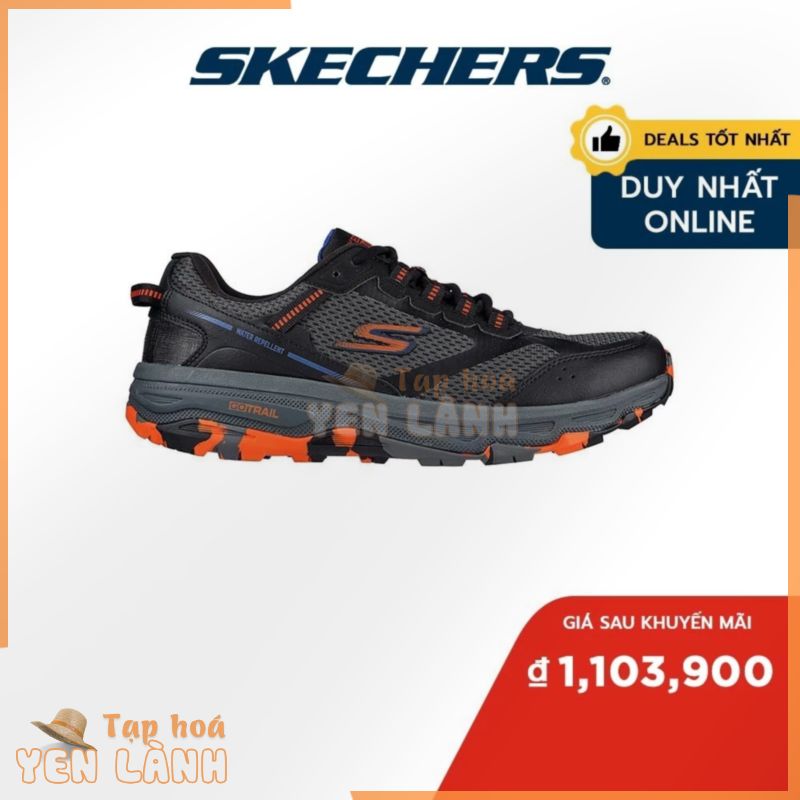 Skechers Nam Giày Thể Thao Tập Gym, Đi Học, Đi Làm GOrun Trail Altitude Marble Rock Air-Cooled Goga Mat – 220112-BKOR