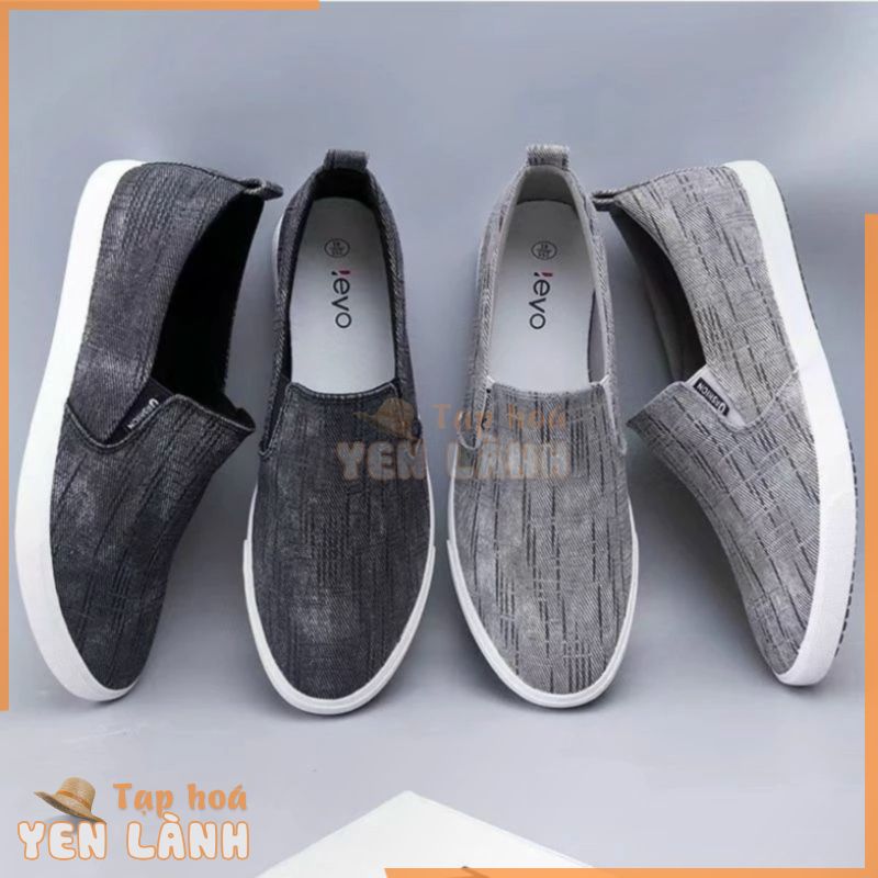 Giày lười vải slip on nam Levo