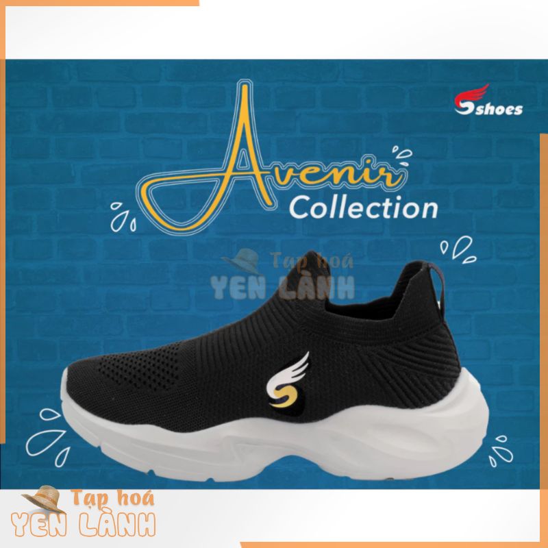 [Giày VNXK Full Box] Giày Thể Thao Nam Nữ SShoes Slipon – Đen