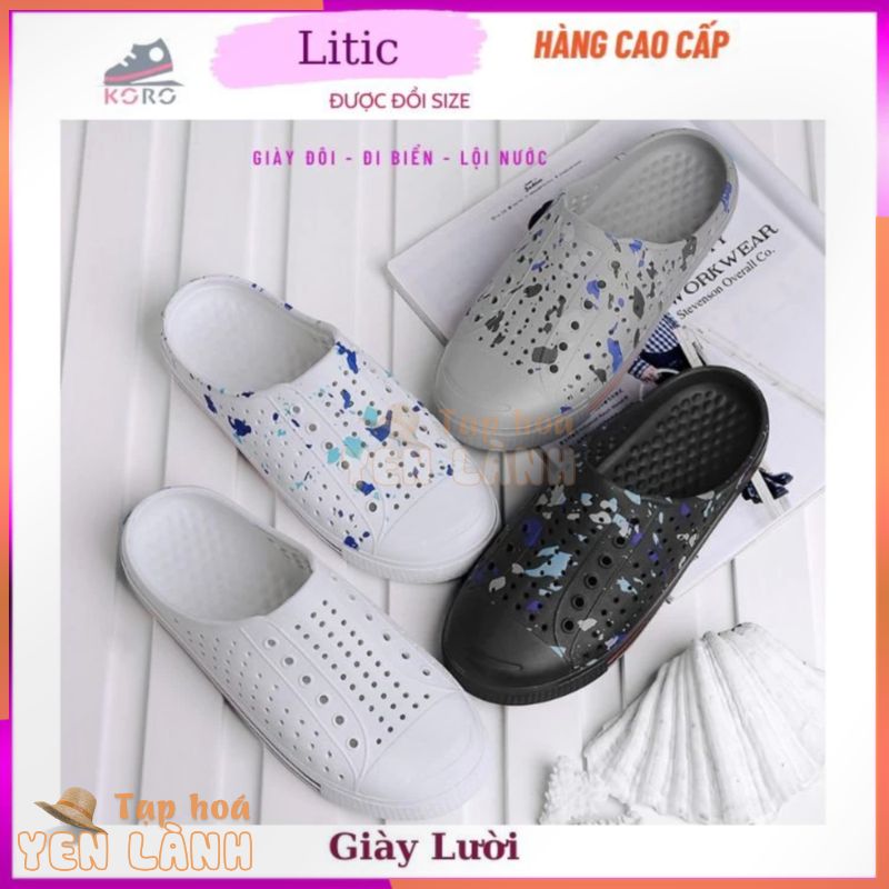 giày đôi native đi biển dáng giầy lười slip on năng động, thời trang NA07