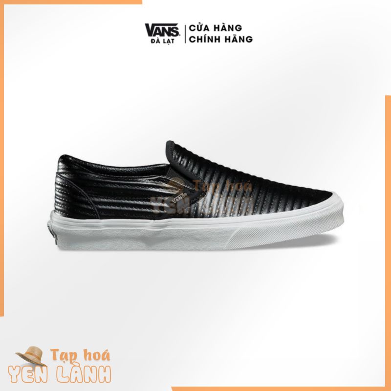 Giày Vans Sneaker nữ – VANS MOTO LEATHER CLASSIC SLIP-ON BLACK VN0A38F7OGG