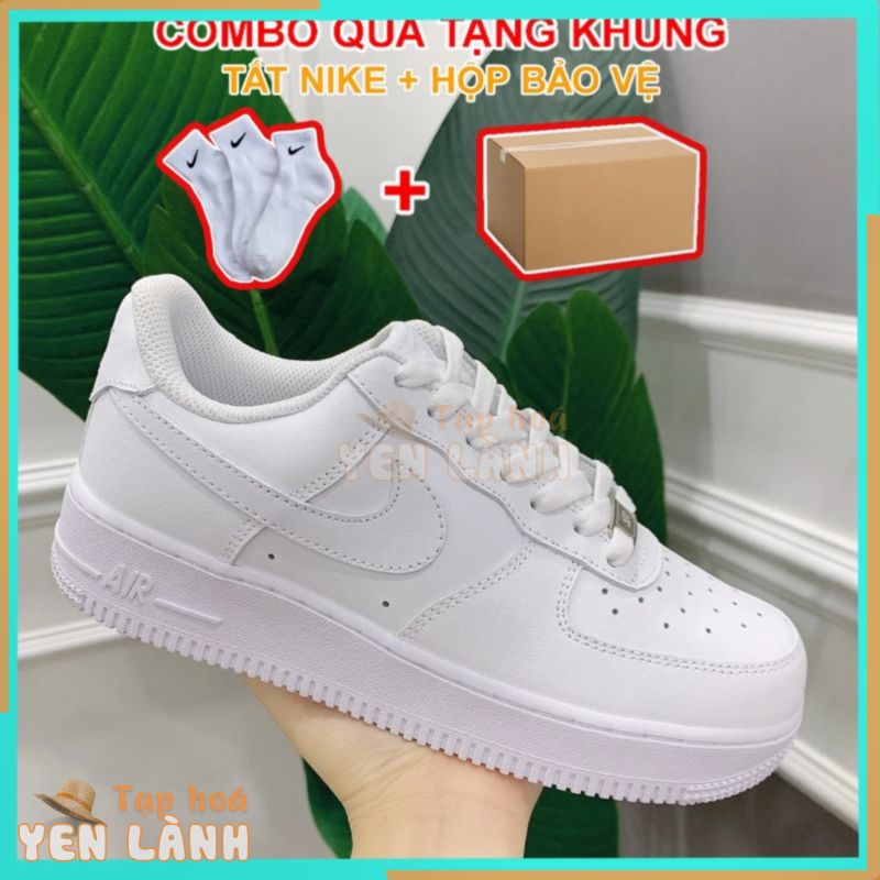 Giày af1 full trắng,thể thao nam nữ, giầy sneaker_air force 1 bản full trắng bản all White  đễ phối đồ full box bull hót