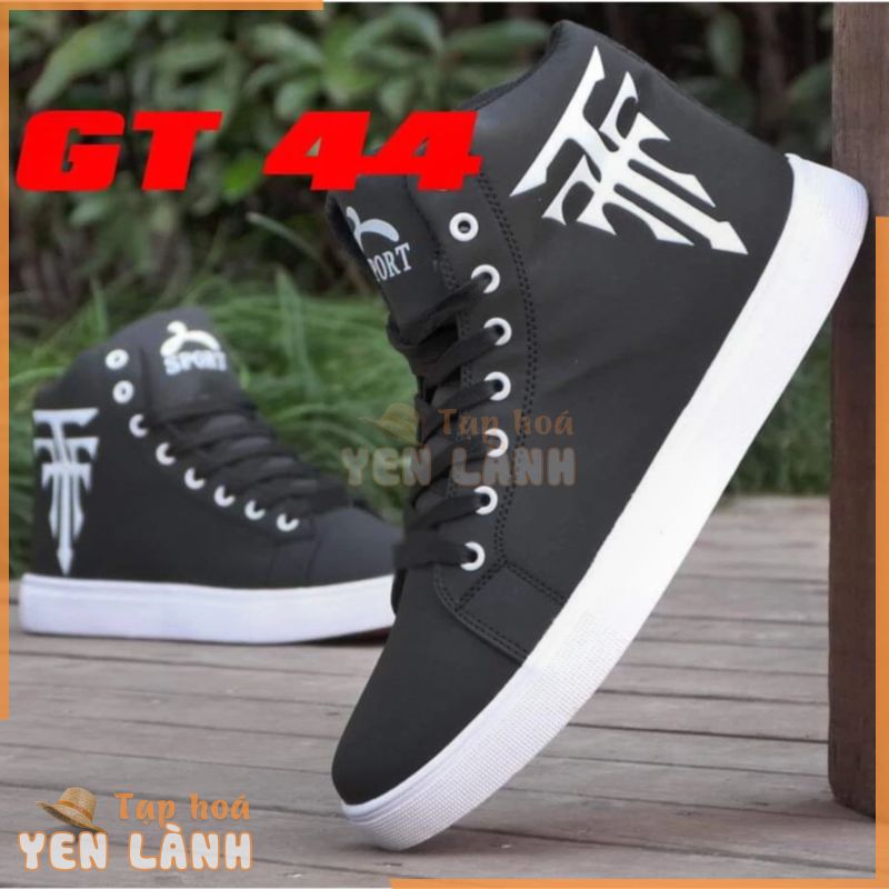 GIÀY THỂ THAO Sneakers nam chữ thập đen cổ cao ( kèm ảnh thật )