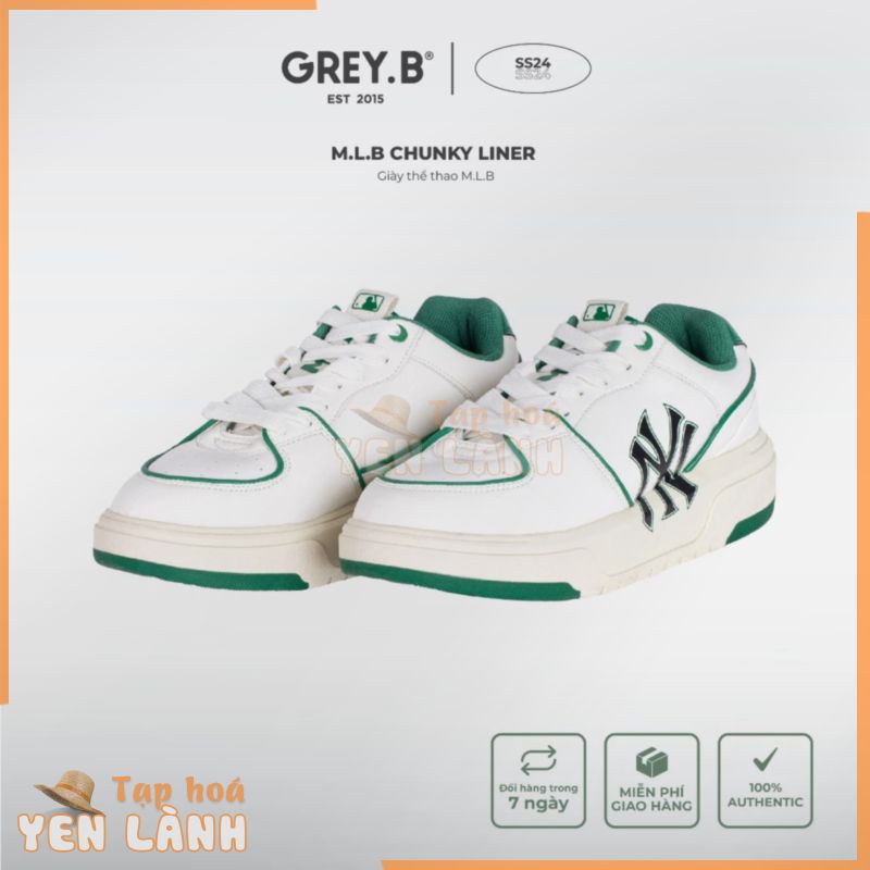 [Hàng chính hãng] Giày Thể Thao Sneaker M.L.B Chunky Liner NY GREYB Phong Cách Hàn Quốc