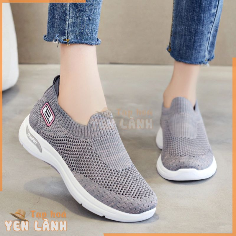 Có Sẳn Hàng  Giày sneaker nữ Giày Thể Thao Nữ Tiện Lợi Không Dây