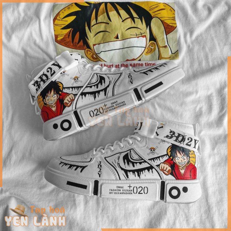 UCMVZO Giày sneaker in hình ảnh anime One Piece Luffy thời trang dành cho nam giới