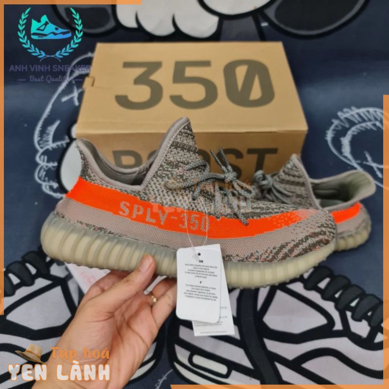 Giày yeezy 350 v2 beluga 2.0 thể thao đi chạy bộ nam nữ sneaker yz 350v2 màu rêu cam đế boost êm siêu nhẹ cao cấp