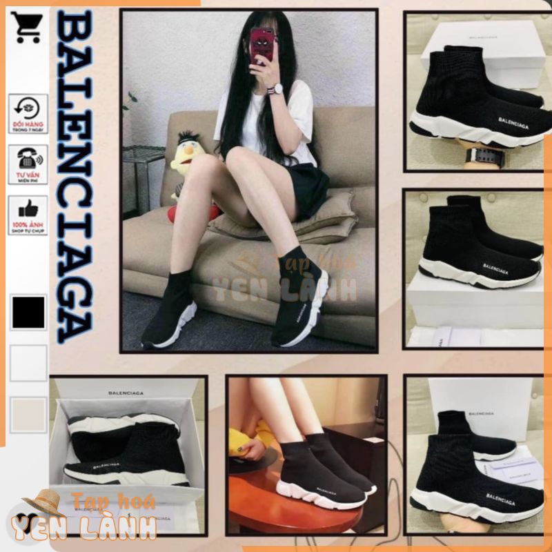 Giày Balenciaga cổ cao, Giày Balenciaga speed 2.0 Cổ Chun Màu Đen Hàng Đẹp Full size siêu hot