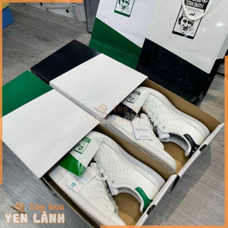 [siêu phẩm] giày thể thao sneaker stan mith bản cao cấp gót xanh lá, stan mith gót đen cao cấp fullbox bill túi kèm dây