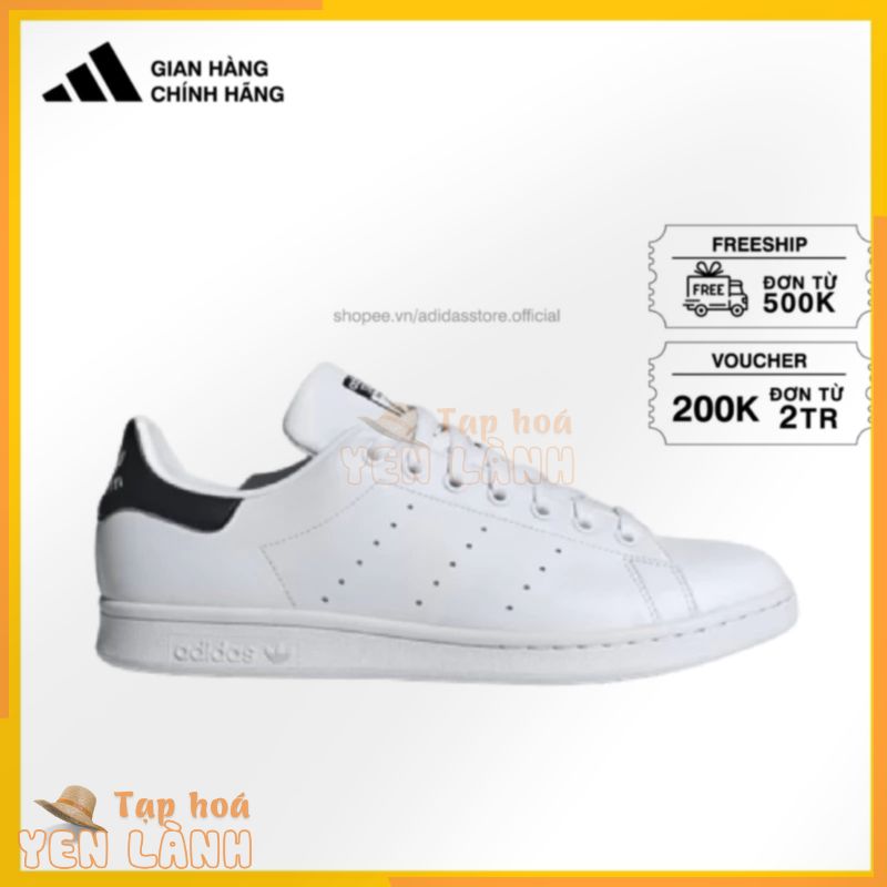 [ Hàng chính hãng ] Giày adidas stan smith  FREE SHIP  nam nữ trắng gót xanh,đen hot trend full bill box