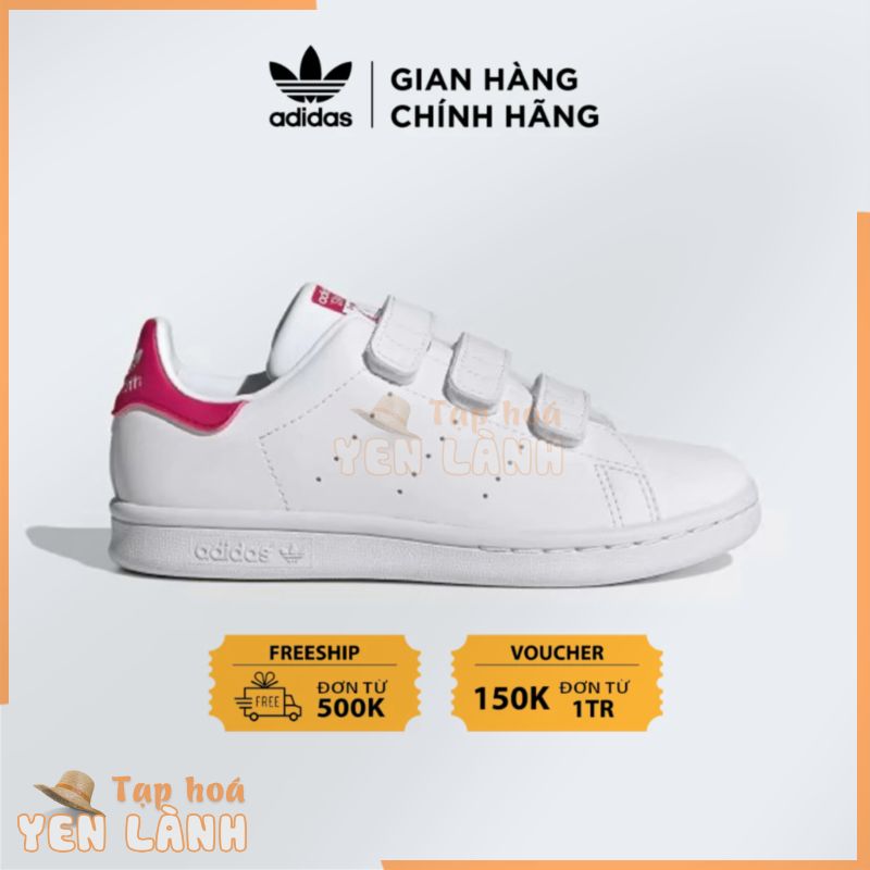 [ CHÍNH HÃNG ] Giày adidas Stan Smith trắng đỏ quai dán S80041 [ FULL BOX + FREE SHIP ]