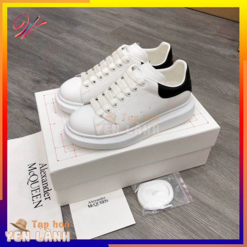 [Hỗ trợ đổi trả] Giày sneaker MC.que.en white gót nhung sành điệu