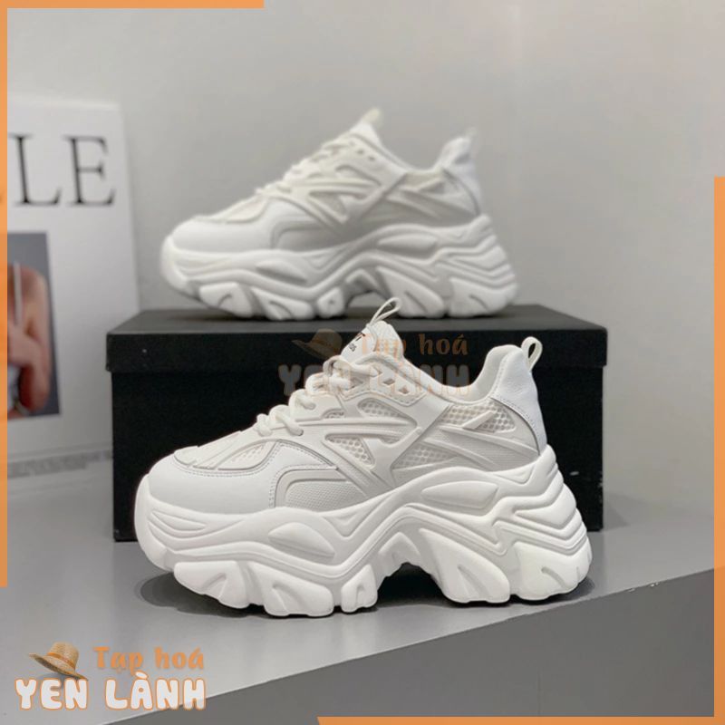 Giày Nữ G100 Thể Thao Sneaker Hàng Hiệu Cao Cấp Màu Trắng Đẹp Xịn Giá Rẻ Độn Đế Tăng Chiều Cao A1