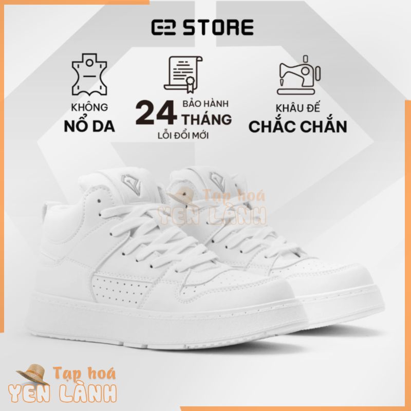 Giày sneaker nam G2 Athena Mid giày nam cổ cao chính hãng dáng giày thể thao trắng tập gym chạy bộ độn đế tăng chiều cao