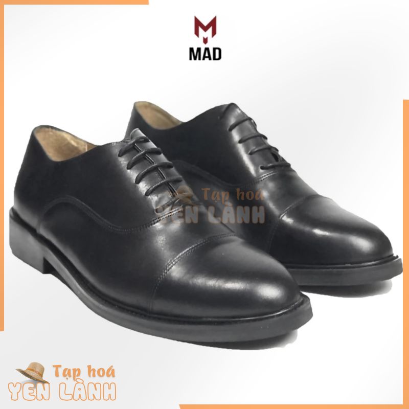 Giày tây nam MAD oxford captoe black công sở da bò ITALIA cao cấp thời trang lịch lãm