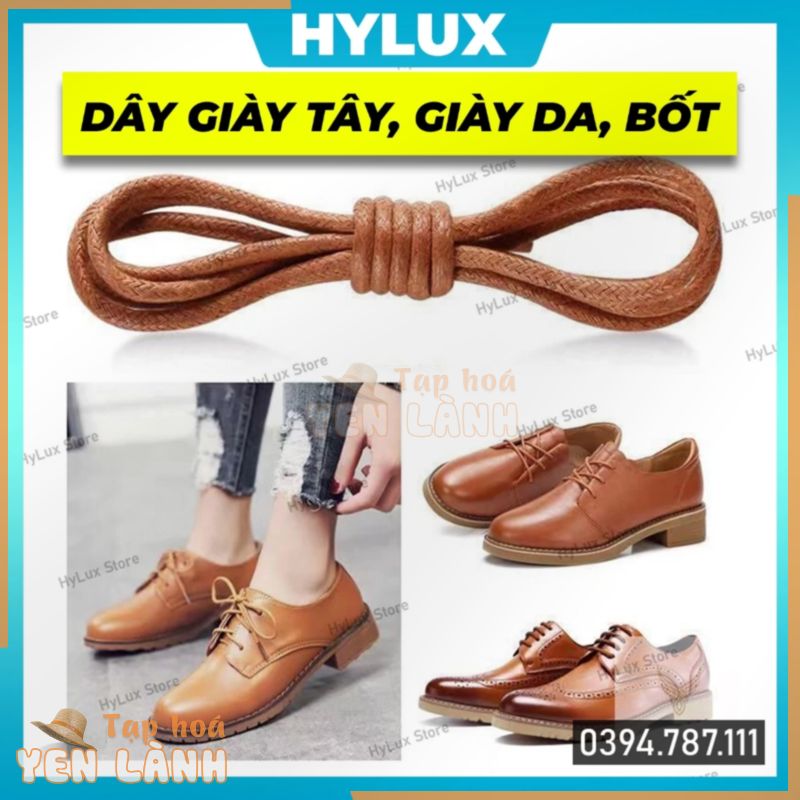 Dây giày sáp màu Nâu Đỏ cho giày da, giày tây, bốt cao cấp