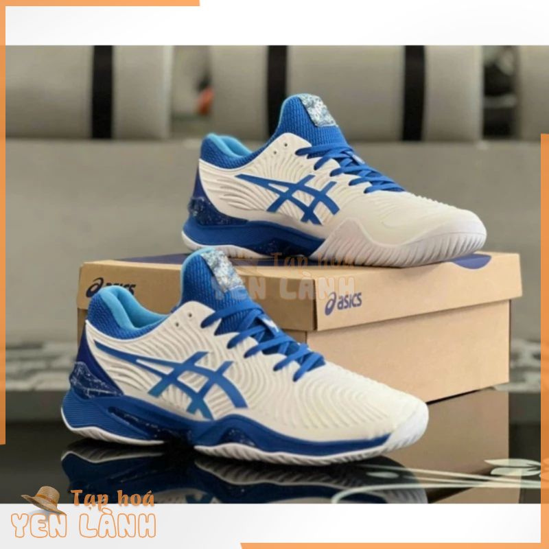 Giày thể thao Asics Tennis Court FF2 Novak Whith/Blue chính hãng [fullbox]