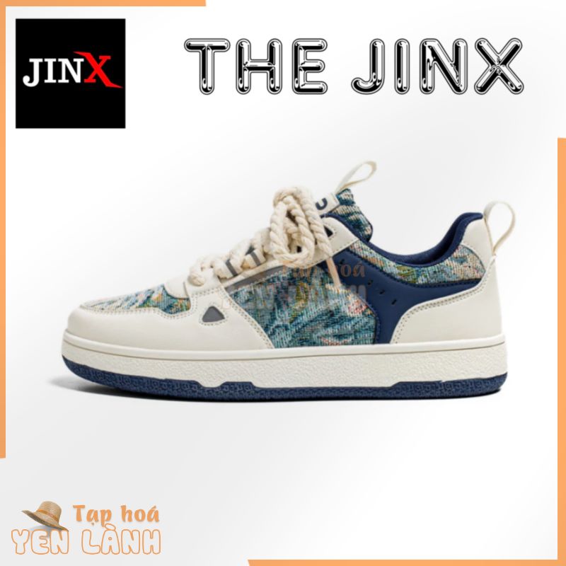 Giày thể thao sneaker da nam The Jinx bản phối canvas họa tiết B10 new 2024