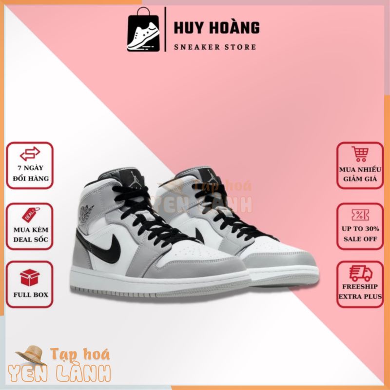 Giày thể thao   cổ cao nam nữ , giày sneaker   cao cổ màu xám trắng chuẩn 11 Full Box