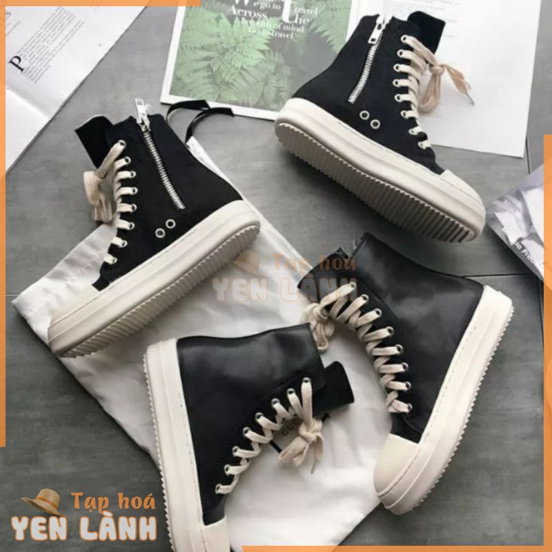 (Sẵn 35 36 37) Giày thể thao cổ cao đế độn giấu 3.5cm unisex hot trend ulzzang