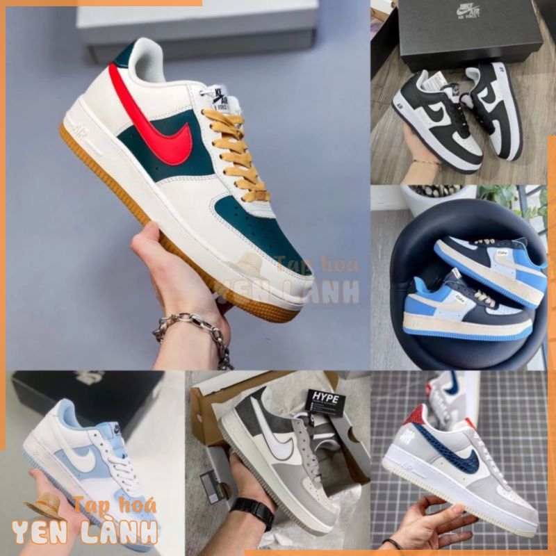 Giày sneaker AF1 trắng đen xanh Hot trend nam nữ, Giày thể thao FORCE 1 các màu bản cao cấp nhất 2023