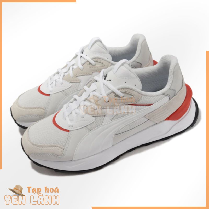 Giày thể thao Puma Mirage Nhựa đường trắng Trái đất ấm áp dành cho nam Unisex 388978-04