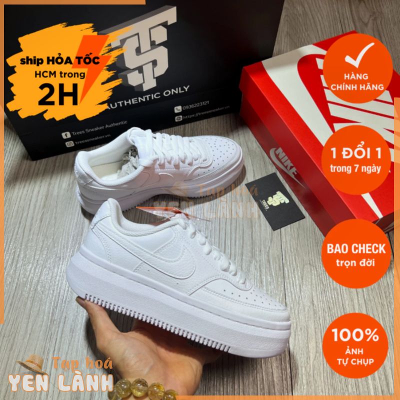 [CHÍNH HÃNG] Giày thể thao NIKE COURT VISON LOW ALTA  ALL WHITE DM0113 100