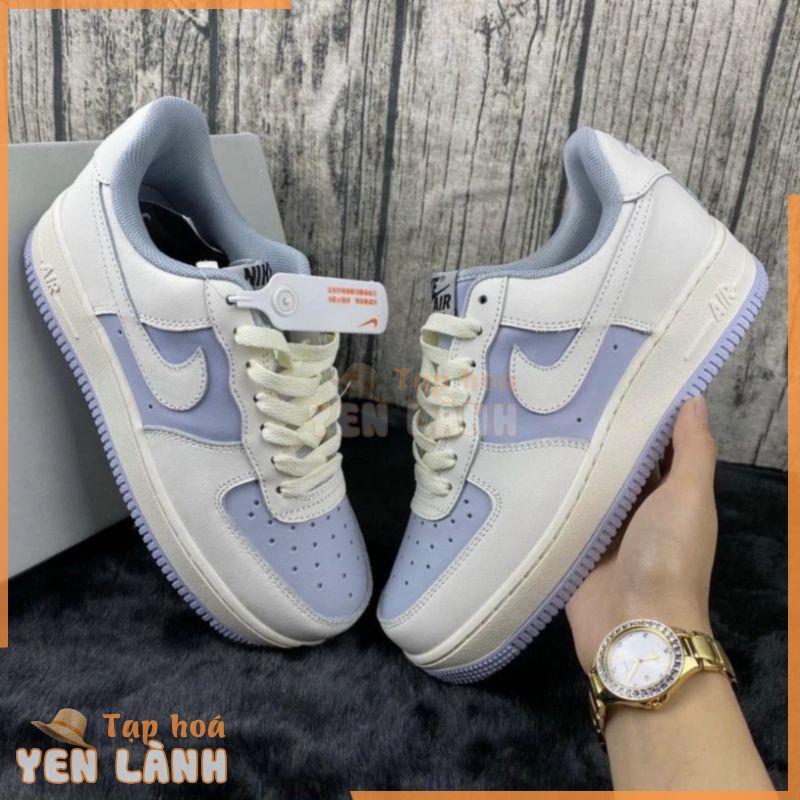 Giày thể thao sneaker AF1 Khoai Môn Trắng Xanh Kem Cream Cao Cấp Nam Nữ Full Size 36-43