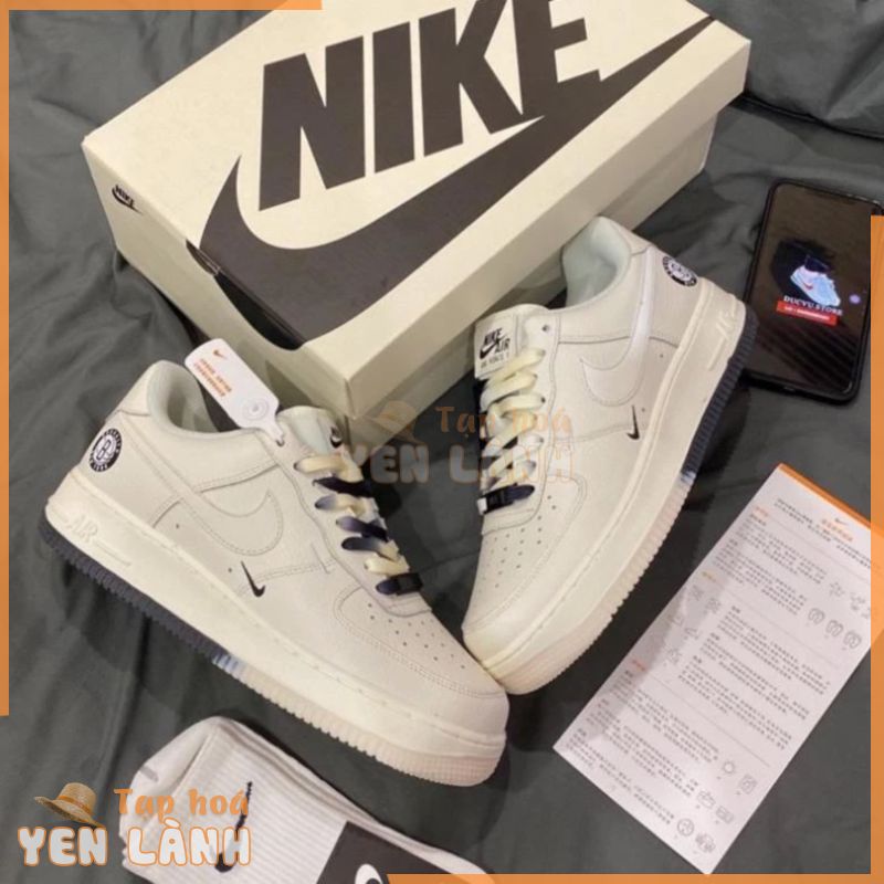 Giày sneaker AF1 âm dương, Giày thể thao air force 1 Âm Dương Brooklyn Sail Black Phản Quang phối đồ nam nữ trend