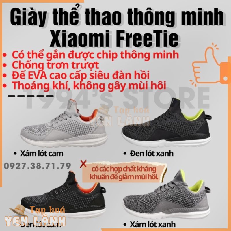 FREESHIP Giày thể thao thông minh Xiaomi FreeTie – Giày Sneaker Xiaomi Freetie 90 – Giày Xiaomi Freetie siêu nhẹ