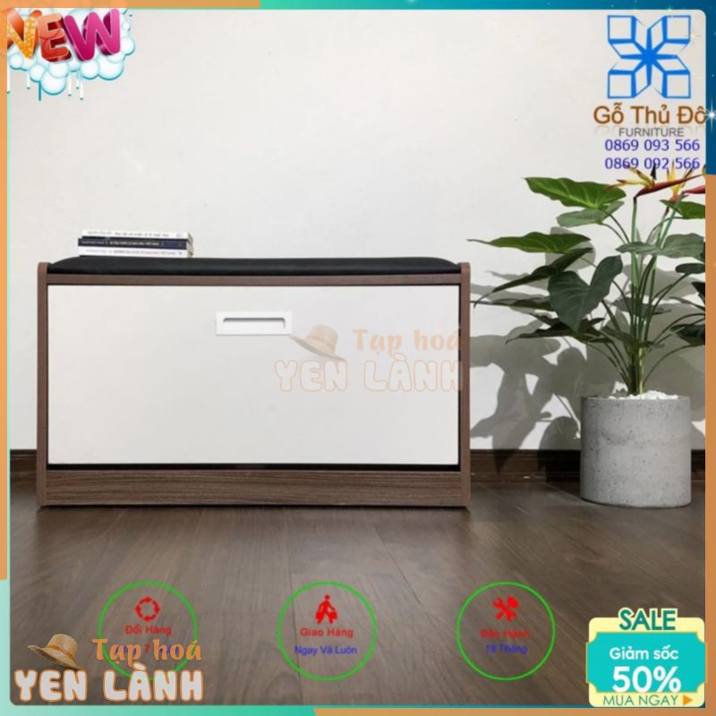 Tủ Giày Dép Gỗ Thông Minh Có Ghế Ngồi Da, Cánh Lật Tiện Lợi , Hàng Cao Cấp – Gỗ Thủ Đô Furniture