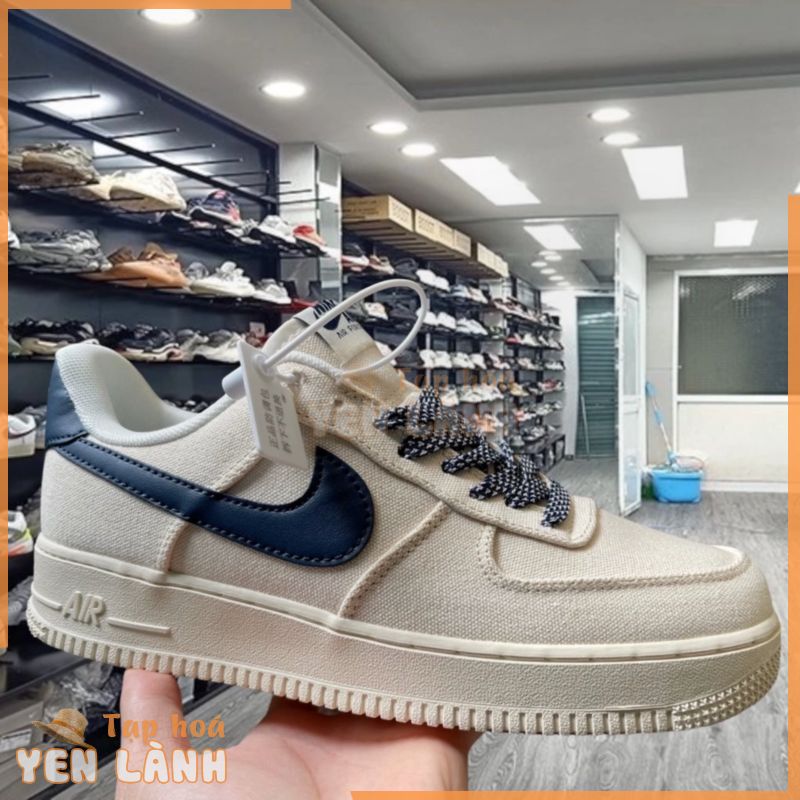 Giày AF1 Canvas Navy, Giày thể thao nike_AF1 vải canvas vệt tím navy phối đồ nam nữ hot trend 2024 -YaBi_Boutique