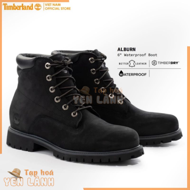 [Original] Timberland Giày Boot Nam Cổ Cao 6 inch Basic Alburn Boot WP BlackNubuck TB06939R01