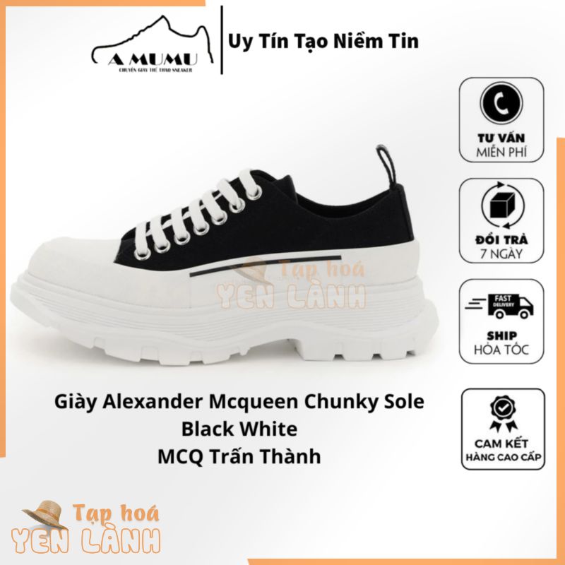 [ GIÀY CHÍNH HÃNG ] Giày Thế Thao Sneaker Canvas MC Trấn Thành Đen Đế Trắng Tăng Chiều Cao Loại 1 Hàng Trung Size 36-43