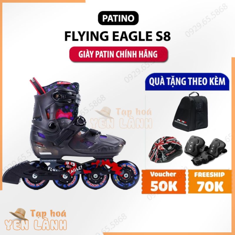 Giày trượt patin trẻ em, giày patin flying eagle S8 chính hãng giá tốt