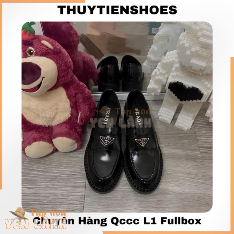 Giày lười nữ loafer Pan.da đế cao bản 5cm super fullbox (ảnh thật).TT-Shoes