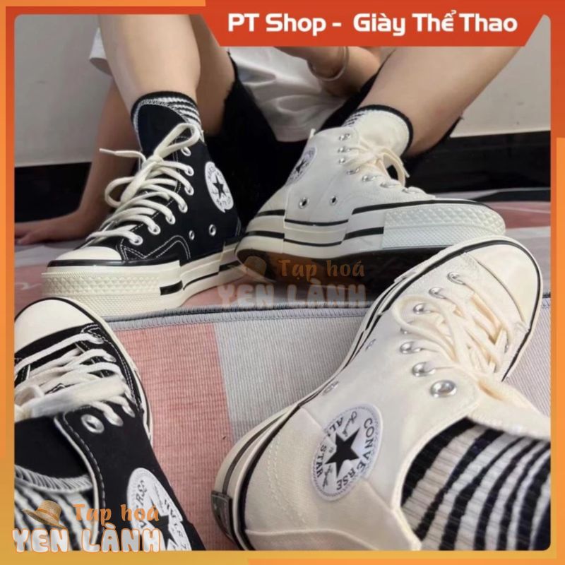 Giày Thể Thao Nam Nữ Converse 1970s Plus A00916c Trắng Đen Cổ Cao , Giày Sneaker Converse Vải Canvas Hàng SC PT Shop