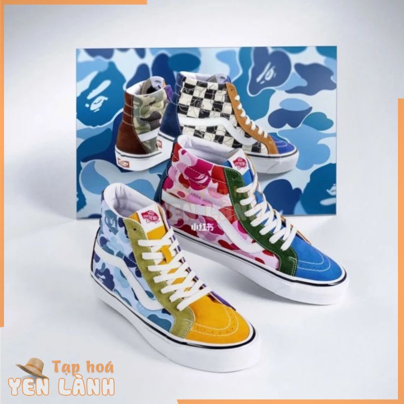 Giày Sneakers BAPE X Vans Old Skool Cổ Điển Thời Trang Unisex-651