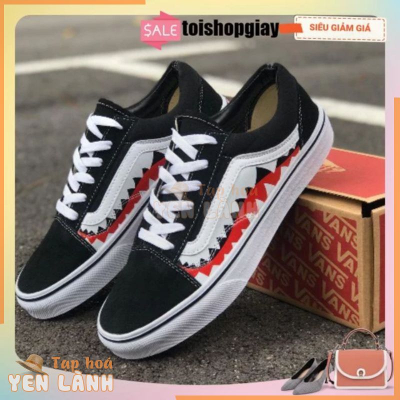 Giày thể thao Old Skool cá mập nam nữ thời trang tặng hộp giày vans, Giay sneaker thời trang bản đẹp full box bill 2022